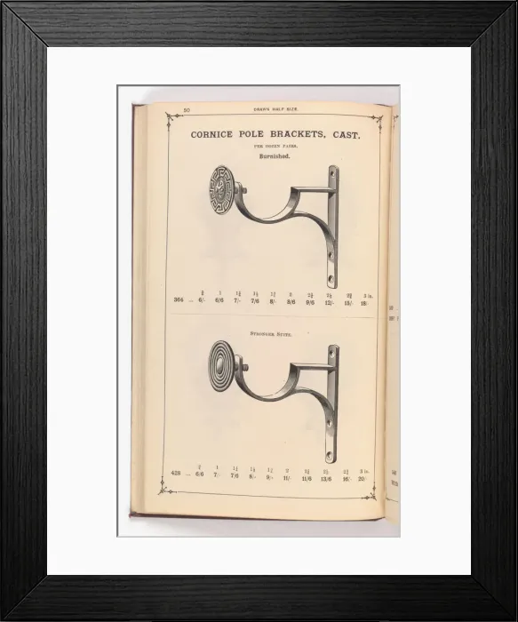 Framed Print : Page from Illustrated Catalogue of Machine-Made and Cast Ca Framed Print : Page from Illustrated Catalogue of Machine-Made and Cast Ca