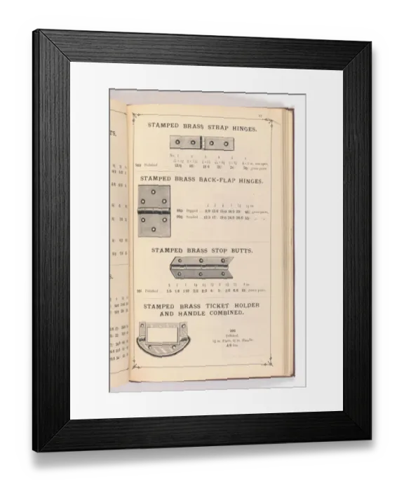 Framed Print : Page from Illustrated Catalogue of Machine-Made and Cast Ca Framed Print : Page from Illustrated Catalogue of Machine-Made and Cast Ca