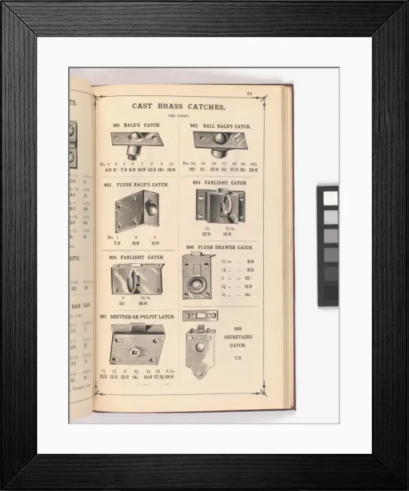 Framed Print : Page from Illustrated Catalogue of Machine-Made and Cast Ca Framed Print : Page from Illustrated Catalogue of Machine-Made and Cast Ca