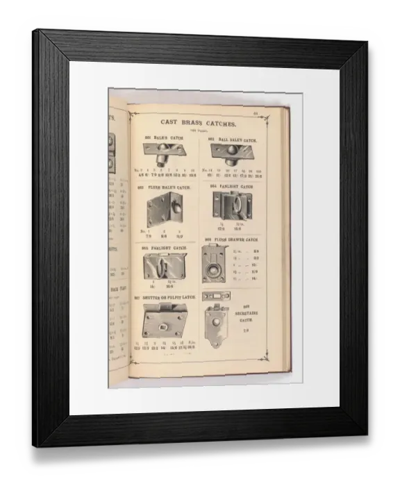 Framed Print : Page from Illustrated Catalogue of Machine-Made and Cast Ca Framed Print : Page from Illustrated Catalogue of Machine-Made and Cast Ca