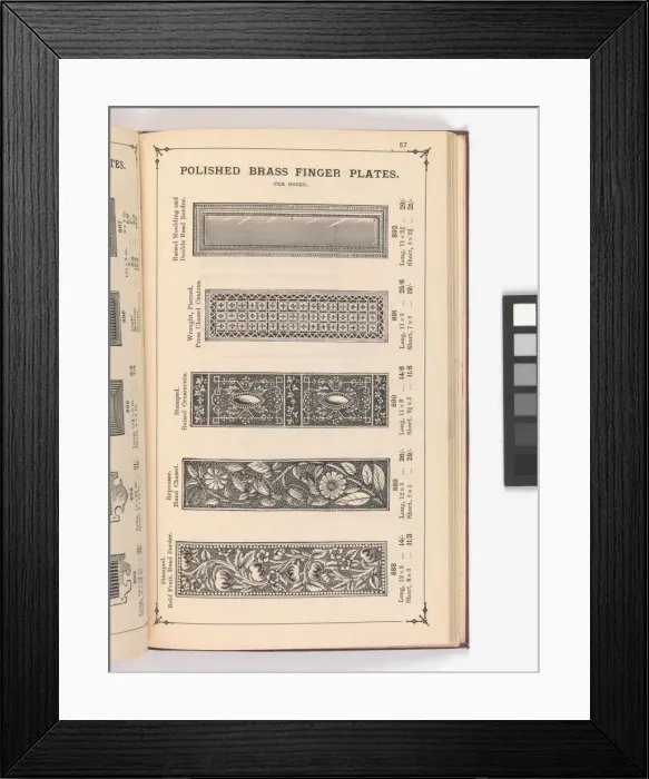 Framed Print : Page from Illustrated Catalogue of Machine-Made and Cast Ca Framed Print : Page from Illustrated Catalogue of Machine-Made and Cast Ca