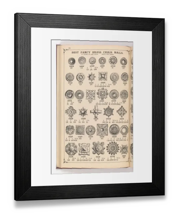 Framed Print : Page from Illustrated Catalogue of Machine-Made and Cast Ca Framed Print : Page from Illustrated Catalogue of Machine-Made and Cast Ca