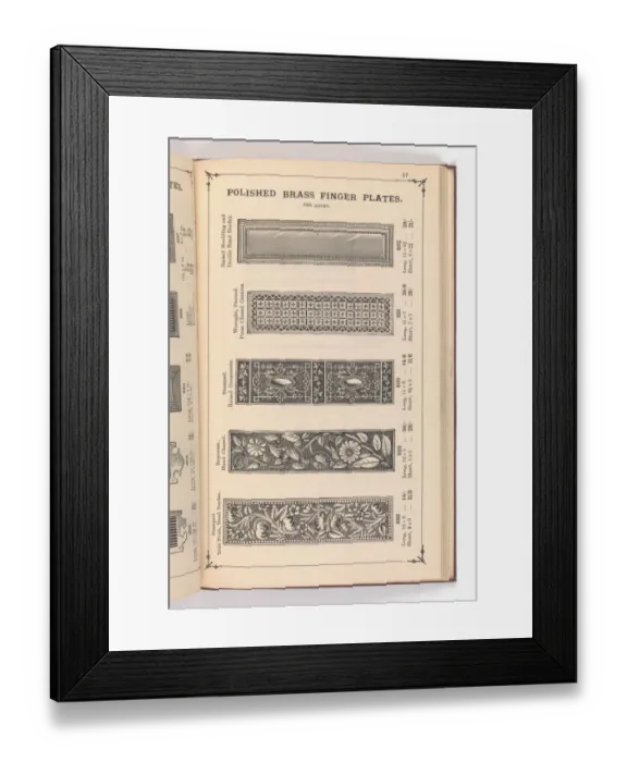 Framed Print : Page from Illustrated Catalogue of Machine-Made and Cast Ca Framed Print : Page from Illustrated Catalogue of Machine-Made and Cast Ca