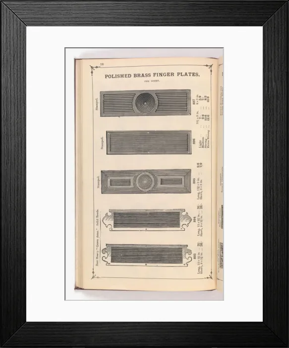 Framed Print : Page from Illustrated Catalogue of Machine-Made and Cast Ca Framed Print : Page from Illustrated Catalogue of Machine-Made and Cast Ca