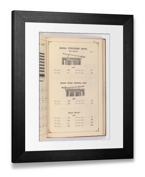 Framed Print : Page from Illustrated Catalogue of Machine-Made and Cast Ca Framed Print : Page from Illustrated Catalogue of Machine-Made and Cast Ca