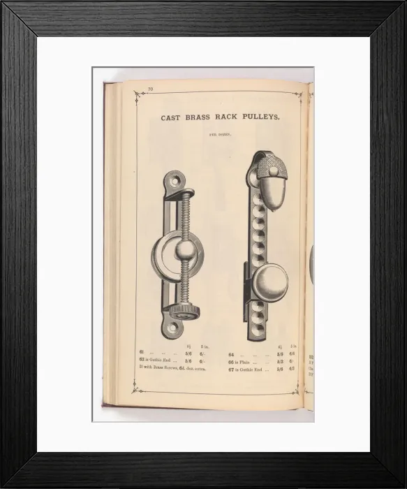 Framed Print : Page from Illustrated Catalogue of Machine-Made and Cast Ca Framed Print : Page from Illustrated Catalogue of Machine-Made and Cast Ca