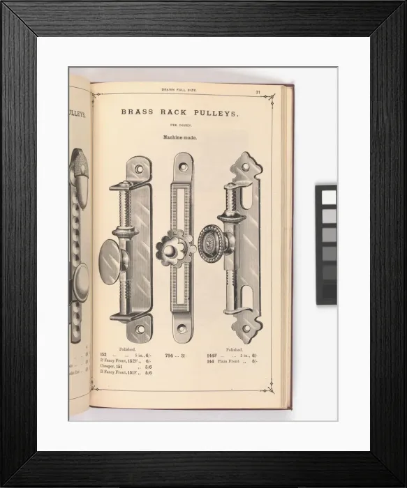 Framed Print : Page from Illustrated Catalogue of Machine-Made and Cast Ca Framed Print : Page from Illustrated Catalogue of Machine-Made and Cast Ca