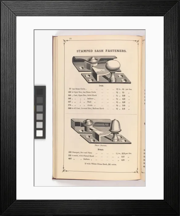 Framed Print : Page from Illustrated Catalogue of Machine-Made and Cast Ca Framed Print : Page from Illustrated Catalogue of Machine-Made and Cast Ca