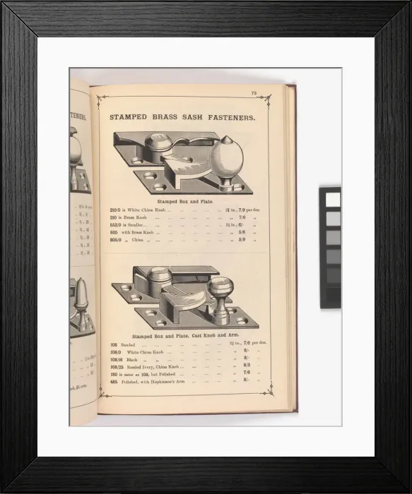 Framed Print : Page from Illustrated Catalogue of Machine-Made and Cast Ca Framed Print : Page from Illustrated Catalogue of Machine-Made and Cast Ca