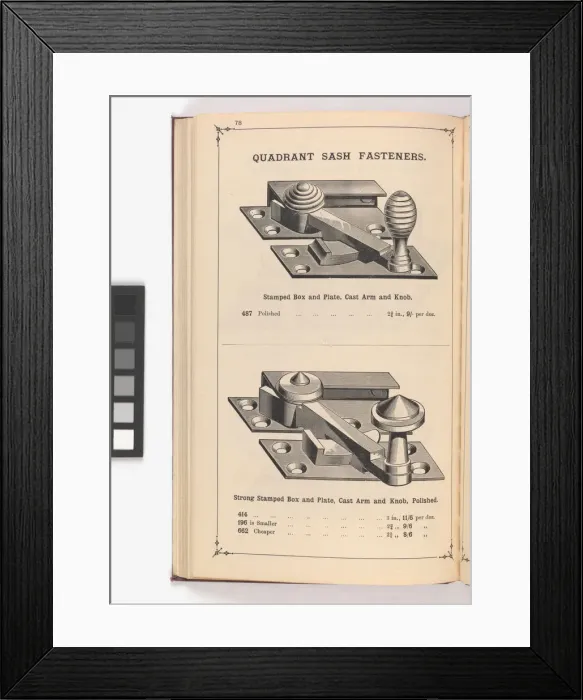 Framed Print : Page from Illustrated Catalogue of Machine-Made and Cast Ca Framed Print : Page from Illustrated Catalogue of Machine-Made and Cast Ca