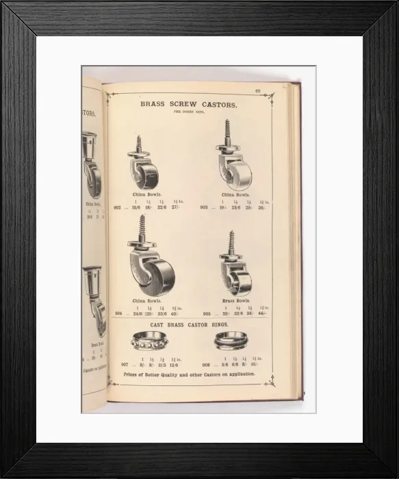 Framed Print : Page from Illustrated Catalogue of Machine-Made and Cast Ca Framed Print : Page from Illustrated Catalogue of Machine-Made and Cast Ca