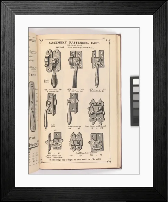Framed Print : Page from Illustrated Catalogue of Machine-Made and Cast Ca Framed Print : Page from Illustrated Catalogue of Machine-Made and Cast Ca