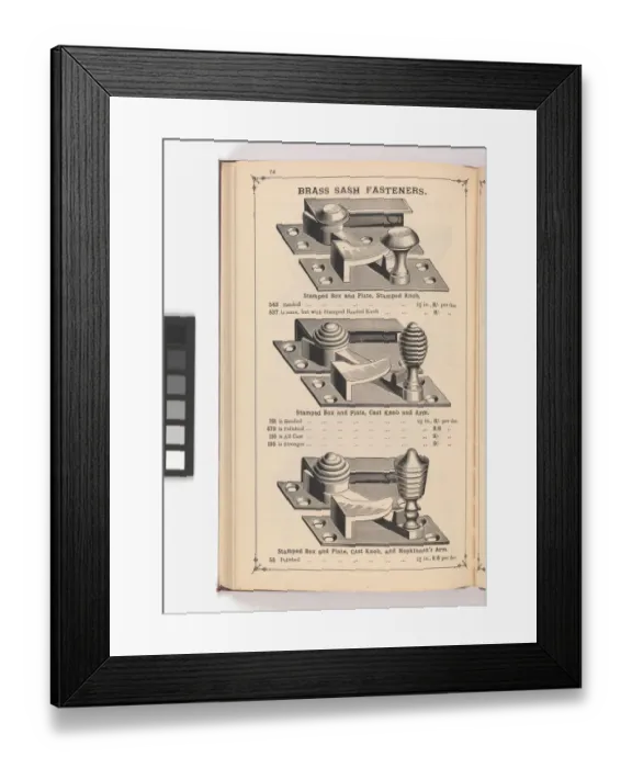 Framed Print : Page from Illustrated Catalogue of Machine-Made and Cast Ca Framed Print : Page from Illustrated Catalogue of Machine-Made and Cast Ca
