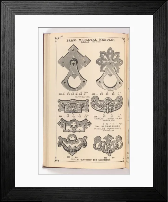 Framed Print : Page from Illustrated Catalogue of Machine-Made and Cast Ca Framed Print : Page from Illustrated Catalogue of Machine-Made and Cast Ca