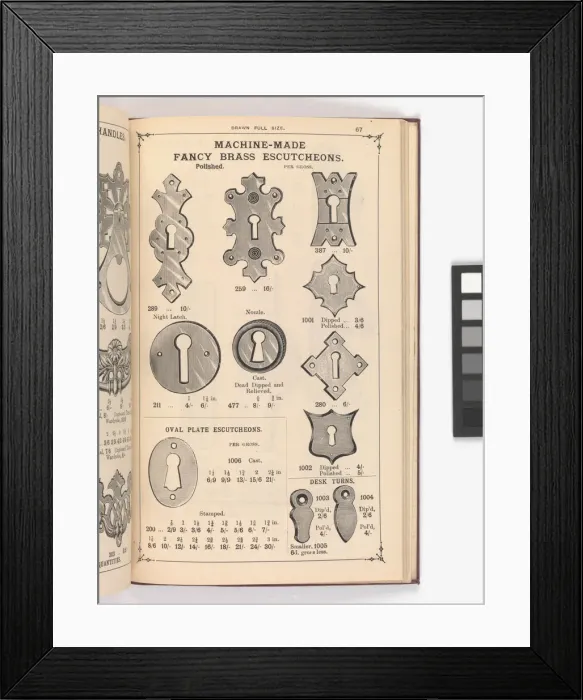 Framed Print : Page from Illustrated Catalogue of Machine-Made and Cast Ca Framed Print : Page from Illustrated Catalogue of Machine-Made and Cast Ca