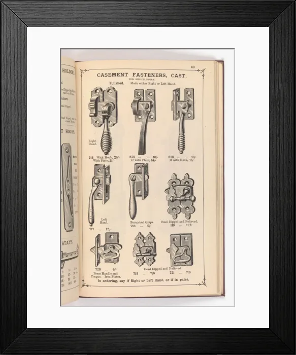 Framed Print : Page from Illustrated Catalogue of Machine-Made and Cast Ca Framed Print : Page from Illustrated Catalogue of Machine-Made and Cast Ca
