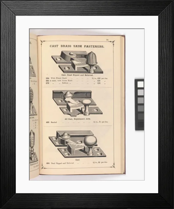 Framed Print : Page from Illustrated Catalogue of Machine-Made and Cast Ca Framed Print : Page from Illustrated Catalogue of Machine-Made and Cast Ca