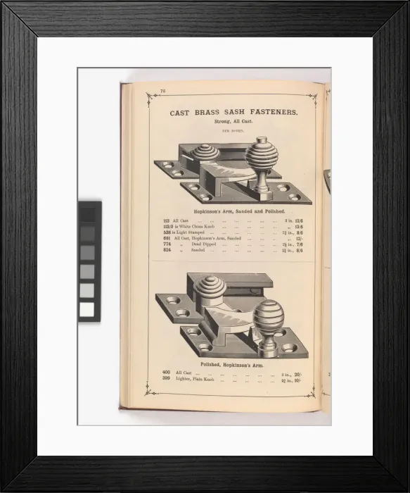 Framed Print : Page from Illustrated Catalogue of Machine-Made and Cast Ca Framed Print : Page from Illustrated Catalogue of Machine-Made and Cast Ca