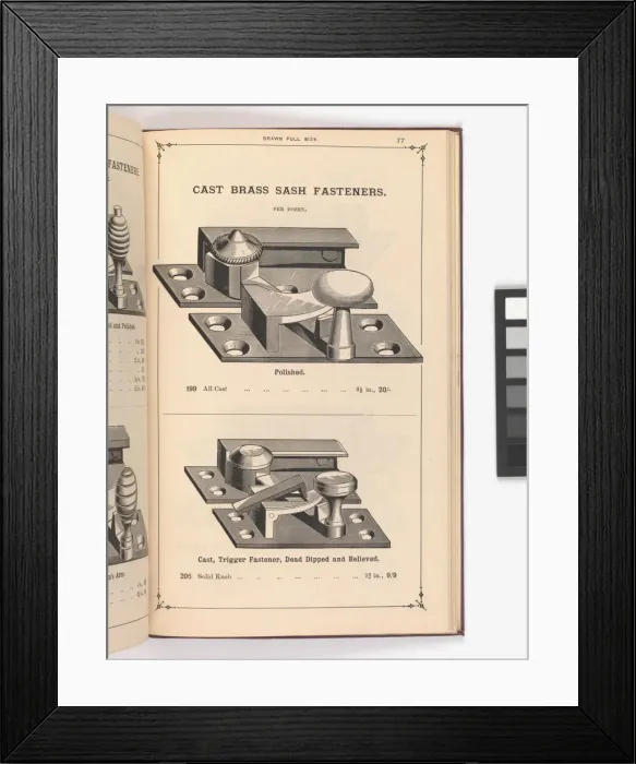 Framed Print : Page from Illustrated Catalogue of Machine-Made and Cast Ca Framed Print : Page from Illustrated Catalogue of Machine-Made and Cast Ca