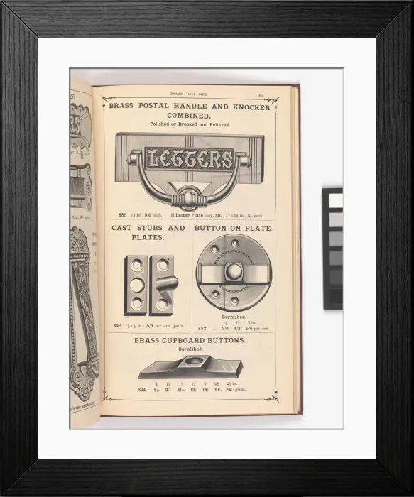 Framed Print : Page from Illustrated Catalogue of Machine-Made and Cast Ca Framed Print : Page from Illustrated Catalogue of Machine-Made and Cast Ca