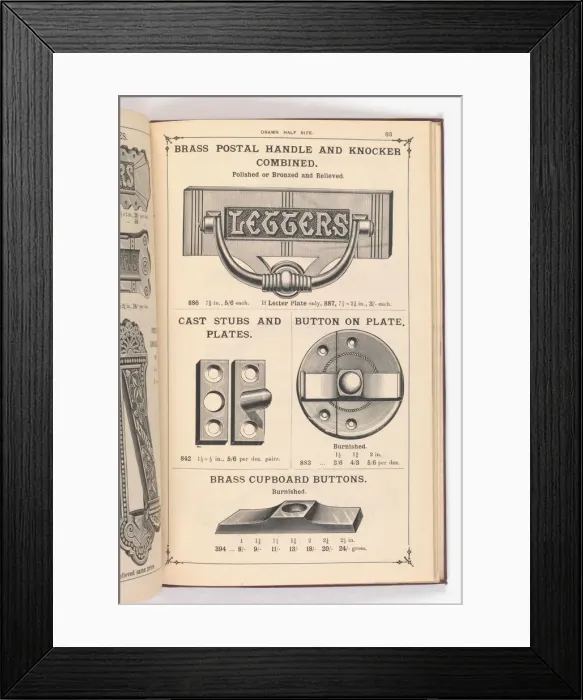 Framed Print : Page from Illustrated Catalogue of Machine-Made and Cast Ca Framed Print : Page from Illustrated Catalogue of Machine-Made and Cast Ca