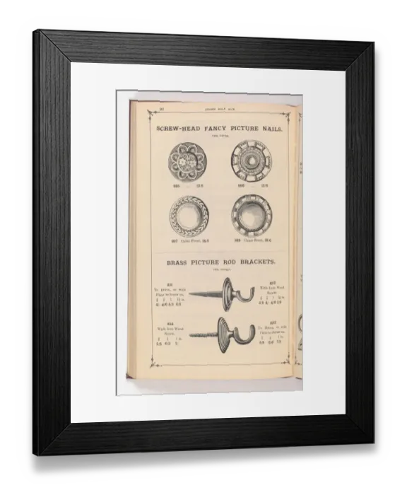 Framed Print : Page from Illustrated Catalogue of Machine-Made and Cast Ca Framed Print : Page from Illustrated Catalogue of Machine-Made and Cast Ca