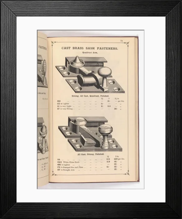 Framed Print : Page from Illustrated Catalogue of Machine-Made and Cast Ca Framed Print : Page from Illustrated Catalogue of Machine-Made and Cast Ca