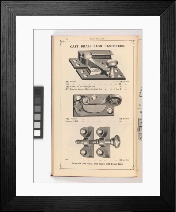 Framed Print : Page from Illustrated Catalogue of Machine-Made and Cast Ca Framed Print : Page from Illustrated Catalogue of Machine-Made and Cast Ca