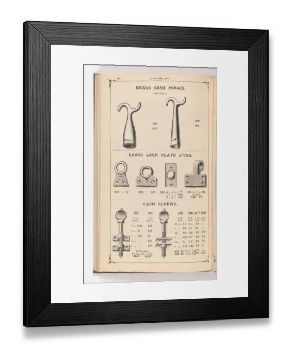 Framed Print : Page from Illustrated Catalogue of Machine-Made and Cast Ca Framed Print : Page from Illustrated Catalogue of Machine-Made and Cast Ca