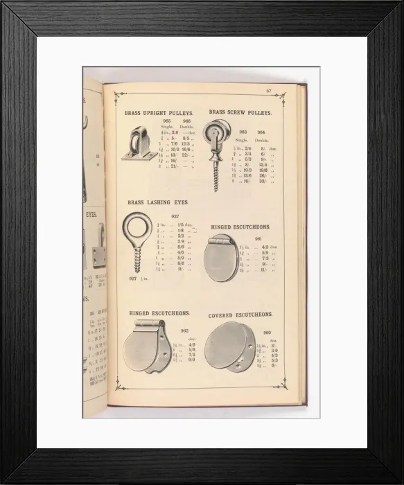 Framed Print : Page from Illustrated Catalogue of Machine-Made and Cast Ca Framed Print : Page from Illustrated Catalogue of Machine-Made and Cast Ca