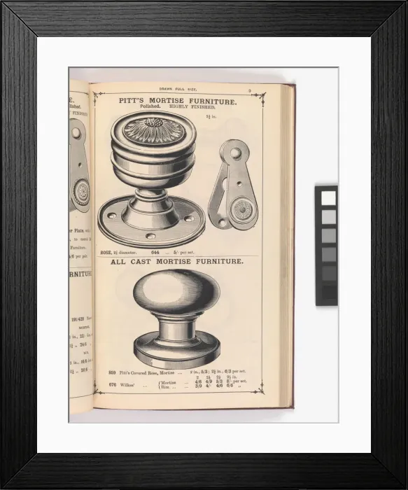 Framed Print : Page from Illustrated Catalogue of Machine-Made and Cast Ca Framed Print : Page from Illustrated Catalogue of Machine-Made and Cast Ca