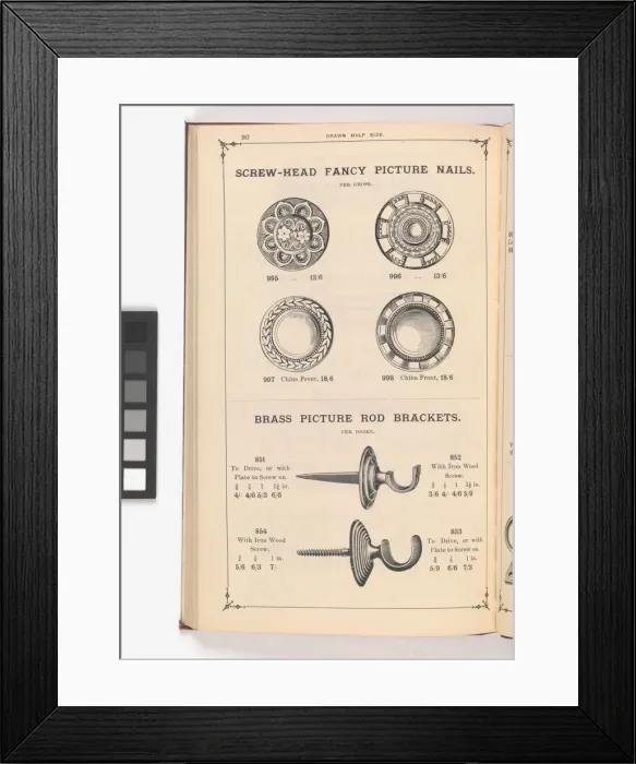 Framed Print : Page from Illustrated Catalogue of Machine-Made and Cast Ca Framed Print : Page from Illustrated Catalogue of Machine-Made and Cast Ca