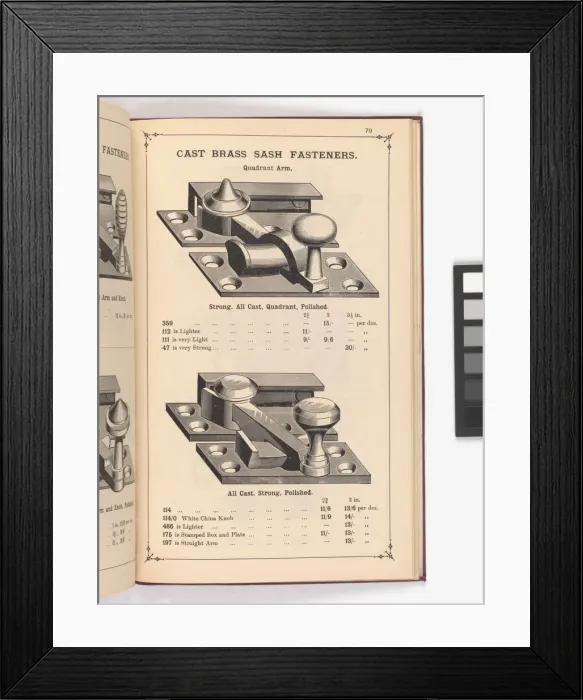 Framed Print : Page from Illustrated Catalogue of Machine-Made and Cast Ca Framed Print : Page from Illustrated Catalogue of Machine-Made and Cast Ca