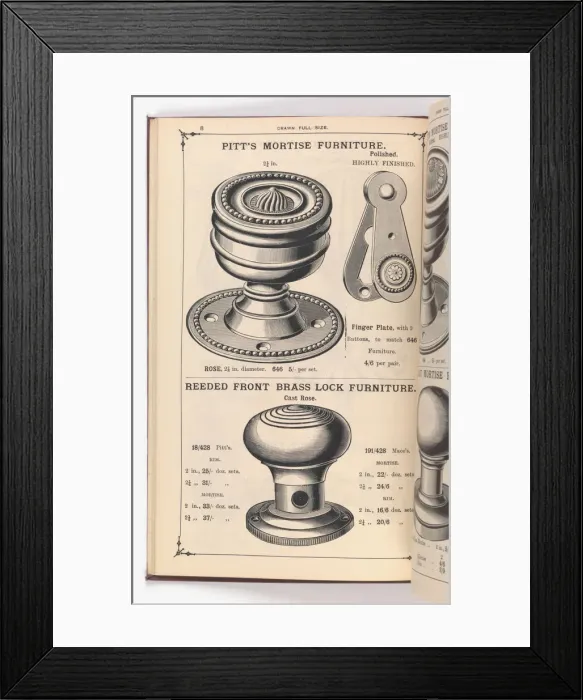 Framed Print : Page from Illustrated Catalogue of Machine-Made and Cast Ca Framed Print : Page from Illustrated Catalogue of Machine-Made and Cast Ca