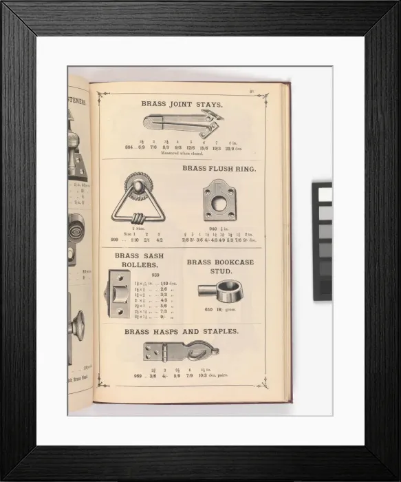 Framed Print : Page from Illustrated Catalogue of Machine-Made and Cast Ca Framed Print : Page from Illustrated Catalogue of Machine-Made and Cast Ca