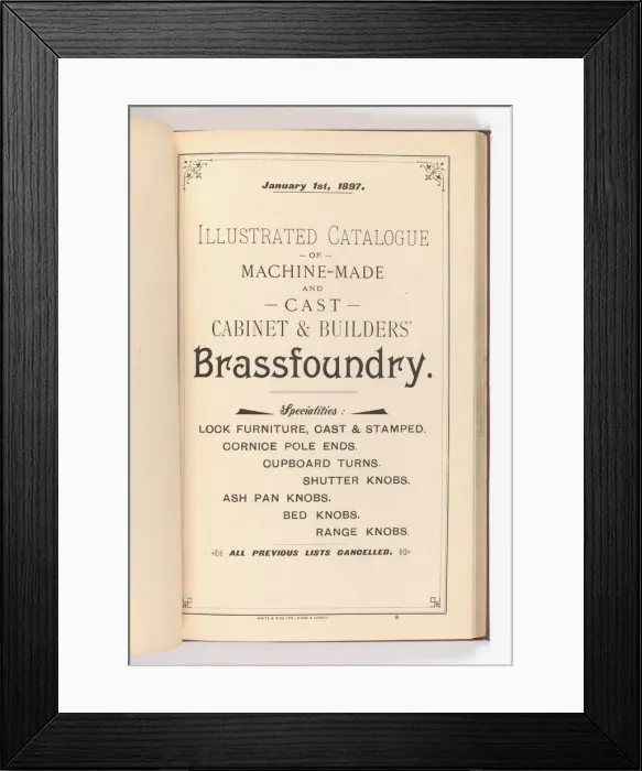 Framed Print : Title page from Illustrated Catalogue of Machine-Made and C Framed Print : Title page from Illustrated Catalogue of Machine-Made and C