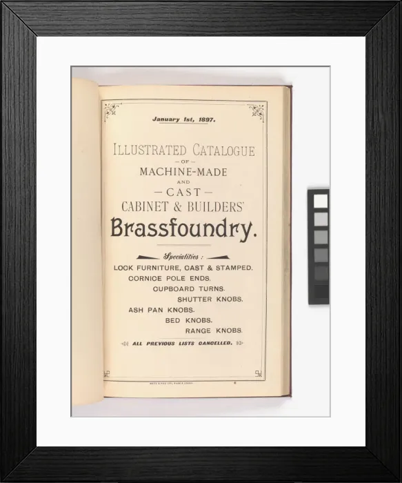 Framed Print : Title page from Illustrated Catalogue of Machine-Made and C Framed Print : Title page from Illustrated Catalogue of Machine-Made and C