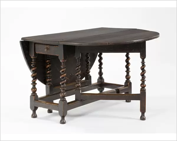 Table. Oval oak gateleg table made from oak, elm
