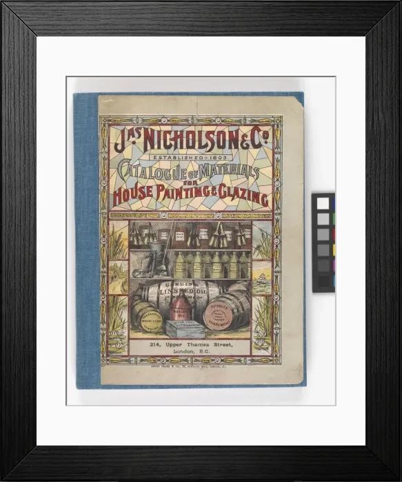 Framed Print : Front cover of Catalogue of Materials for House Painting an