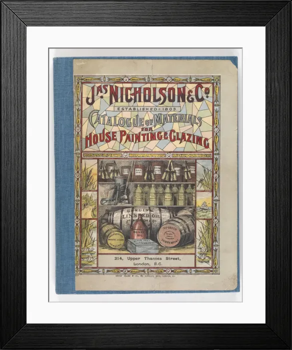 Framed Print : Front cover of Catalogue of Materials for House Painting an Framed Print : Front cover of Catalogue of Materials for House Painting an