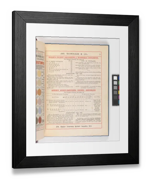 Framed Print : Page from Catalogue of Materials for House Painting and Gla Framed Print : Page from Catalogue of Materials for House Painting and Gla