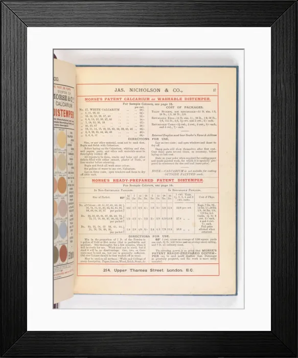 Framed Print : Page from Catalogue of Materials for House Painting and Gla Framed Print : Page from Catalogue of Materials for House Painting and Gla