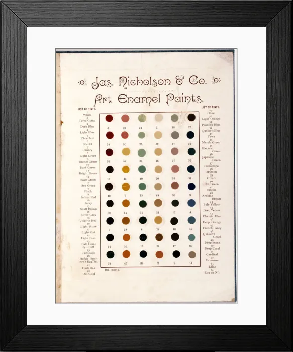 Framed Print : Page from Catalogue of Materials for House Painting and Gla Framed Print : Page from Catalogue of Materials for House Painting and Gla