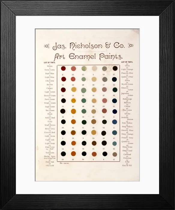 Framed Print : Page from Catalogue of Materials for House Painting and Gla Framed Print : Page from Catalogue of Materials for House Painting and Gla
