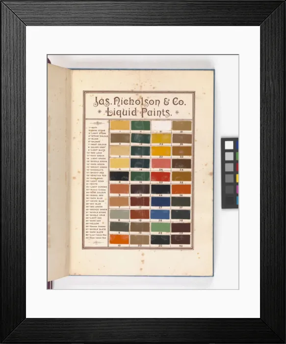 Framed Print : Page from Catalogue of Materials for House Painting and Gla