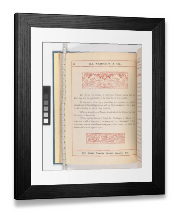 Framed Print : Page from Catalogue of Materials for House Painting and Gla Framed Print : Page from Catalogue of Materials for House Painting and Gla