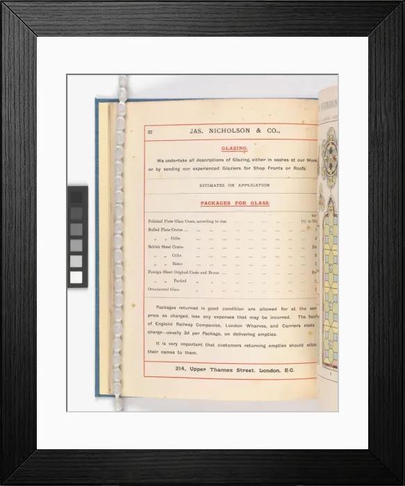 Framed Print : Page from Catalogue of Materials for House Painting and Gla Framed Print : Page from Catalogue of Materials for House Painting and Gla