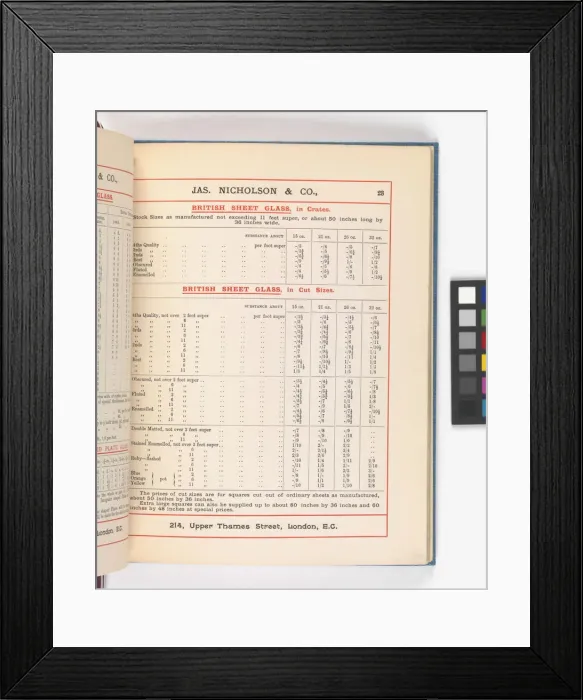 Framed Print : Page from Catalogue of Materials for House Painting and Gla Framed Print : Page from Catalogue of Materials for House Painting and Gla