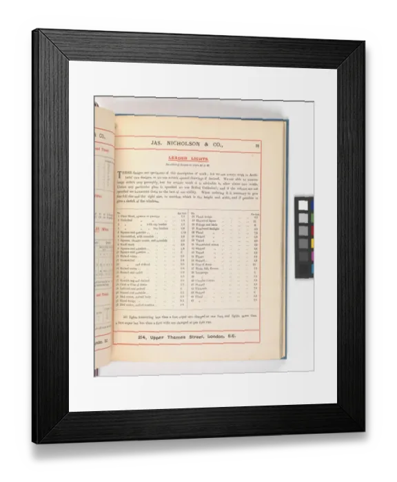 Framed Print : Page from Catalogue of Materials for House Painting and Gla Framed Print : Page from Catalogue of Materials for House Painting and Gla