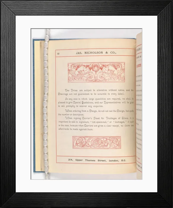 Framed Print : Page from Catalogue of Materials for House Painting and Gla Framed Print : Page from Catalogue of Materials for House Painting and Gla